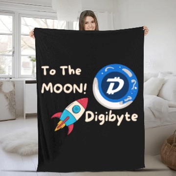 Discover Digibyte To The Moon- Fleece Blankets