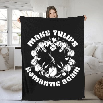 Discover Tulip Gardening Tulips Fleece Blankets