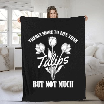 Discover Tulip Gardening Tulips Fleece Blankets