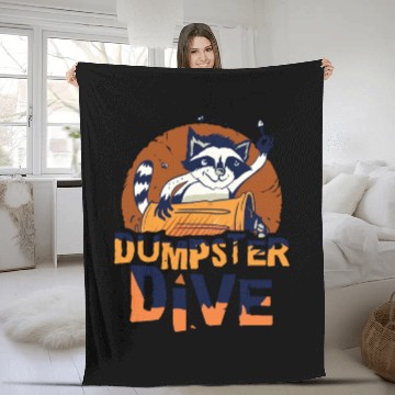 Discover Raccoon Lover Trash Picking Dumpster Diving Trash Fleece Blankets