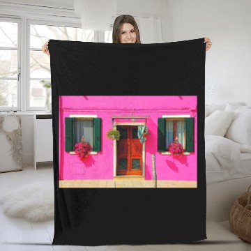 Discover Windows of Venice Italy 1898 Fleece Blankets