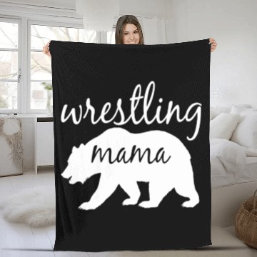 Discover Wrestling Mama Bear Wrestling Mom Fleece Blankets