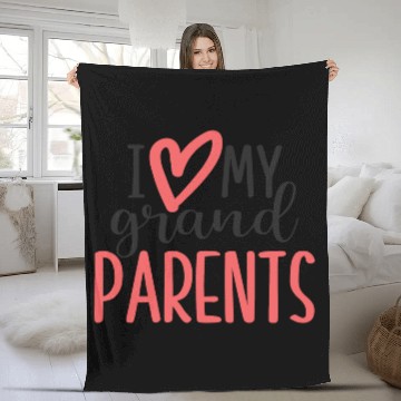 Discover I love my grandparents Fleece Blankets