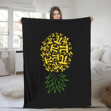 Discover Pi Day Fleece Blankets, Pineapple Pi Day, Funny Math Lover