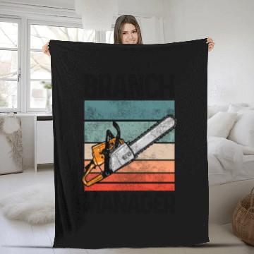Discover Branch Manager Meme Chainsaw Profession Manager Fleece Blankets