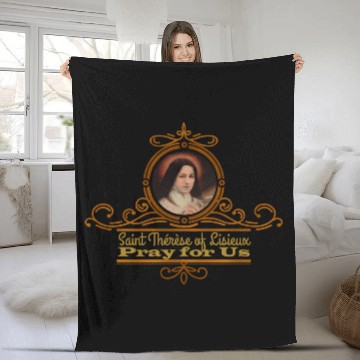 Discover St Therese Of Lisieux Pray For Us Catholic Saints Fleece Blankets