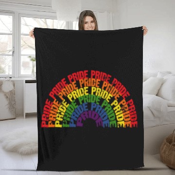 Discover Rainbow LGBT Gay Pride Awareness Lesbian Flag Fleece Blankets