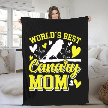 Discover World´s best Canaries Mom Bird lover Women Fleece Blankets