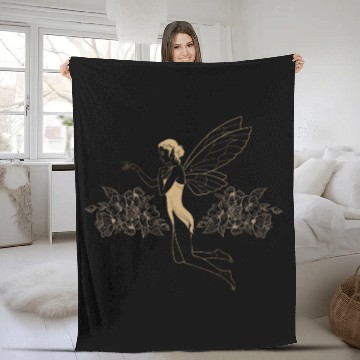 Discover Fairy Fleece Blankets, Fairycore Floral Fairy Grunge Fleece Blankets,