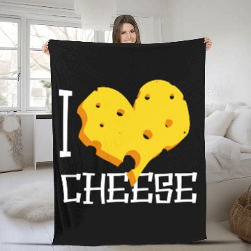 Discover I Love Cheese Fleece Blankets