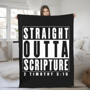 Discover Straight Outta Scripture Fleece Blankets
