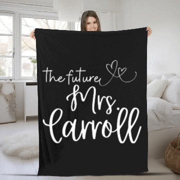 Discover Future Mrs Carroll Soon To Be Bride Engaged Wifey Fleece Blankets
