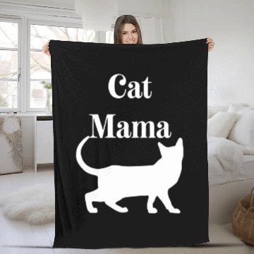 Discover Cat Mama Feline Love Cat Lady Fleece Blankets