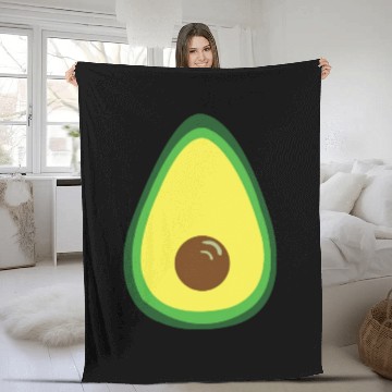 Discover Avocado Vector Design Fleece Blankets