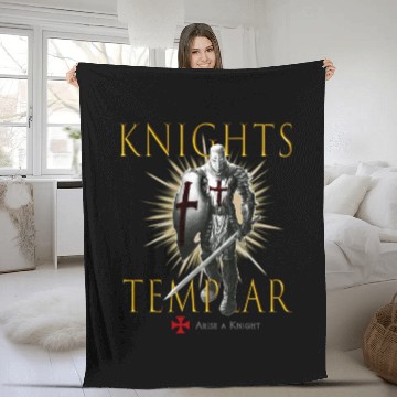 Discover Knights Templar Christian Religious Warrior Oath E Fleece Blankets