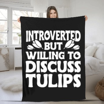 Discover Tulip Gardening Tulips Fleece Blankets