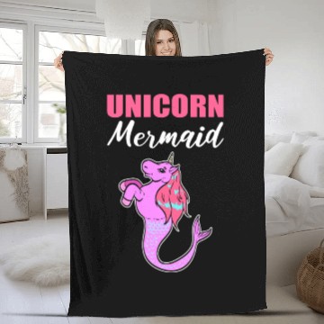 Discover Unicorn Mermaid Surfing Instructor Or Coach Gift Fleece Blankets