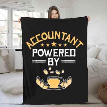 Discover Coffee Drinker Caffeine CPA Accounting Accountant Fleece Blankets
