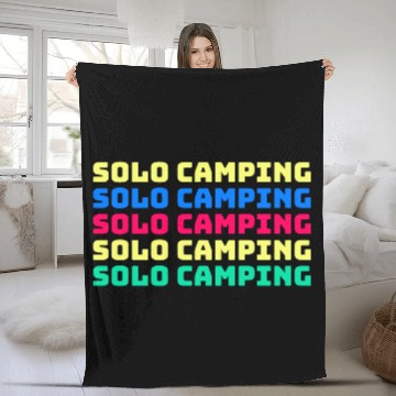Discover Solo Camping Fleece Blankets