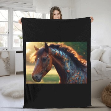 Discover Beautiful Horse Fleece Blankets