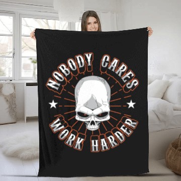 Discover Gym Lifting Motivational Nobody Cares Work Harder Fleece Blankets