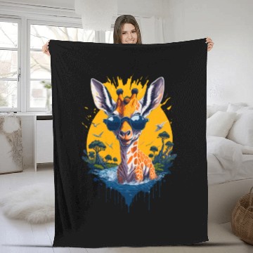 Discover cool Giraffe Fleece Blankets