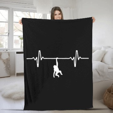 Discover Heart beat Monkey Fleece Blankets for Nurses and Doctors