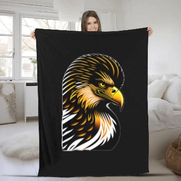 Discover eagle logo"Strength and Freedom: The Eagle's Embra Fleece Blankets