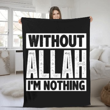 Discover Without Allah, Ramadan Islam Muslimfunny islamicar Fleece Blankets
