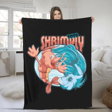 Discover shrimp and catfish Fleece Blankets