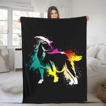 Discover Colerfull Splash Art Farm animals Goat Fleece Blankets
