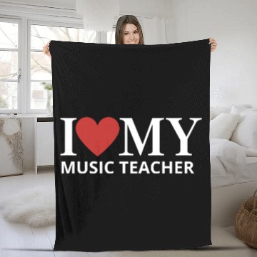 Discover I LOVE MY MUSIC TEACHER Fleece Blankets