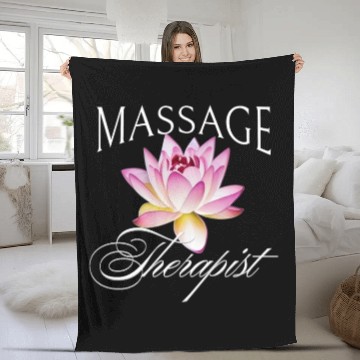 Discover Massage Therapist Masseuse Lotus Blossom Fleece Blankets