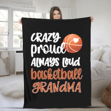 Discover Crazy Proud Always Loud Baetball Grandma Baetball Fleece Blankets