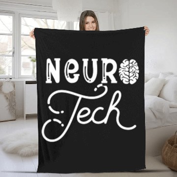 Discover Neuro Tech Neurology Nursing Medical Neuro Science Fleece Blankets