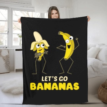 Discover Singing Funny Banana Meme Let Us Go Banana Fleece Blankets