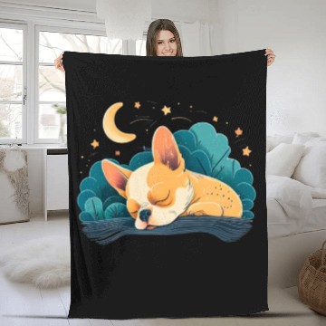 Discover Chihuahua | Sunday Sleep Cute Dog Good Night Fleece Blankets