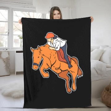 Discover Horse Riding Jockeys Gift Fleece Blankets