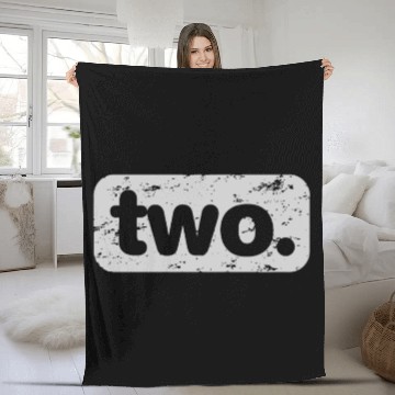 Discover Number 2 Men Women 2nd Wedding Anniversary Him Her Fleece Blankets