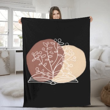 Discover book aesthetic Fleece Blankets
