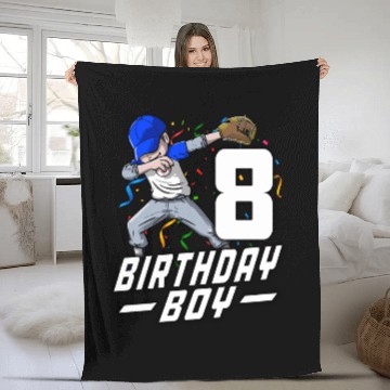 Discover 8 8Th Baseball Dabbing Fleece Blankets