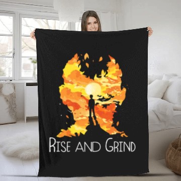 Discover Rise and Grind Fleece Blankets