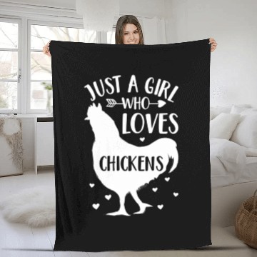 Discover Just A Who Loves Chickens Chicken Farmer Fleece Blankets