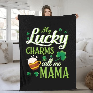 Discover Saint Patrick Beer Shamrocks My Lucky Charms Call Fleece Blankets