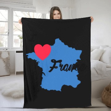 Discover France Fleece Blankets