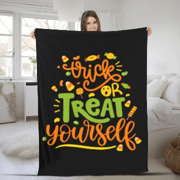 Discover Trick Or Treat Yourself Fleece Blankets