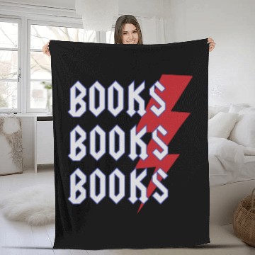 Discover Reading Teacher Cool Books Thunderbolt Men Women Fleece Blankets