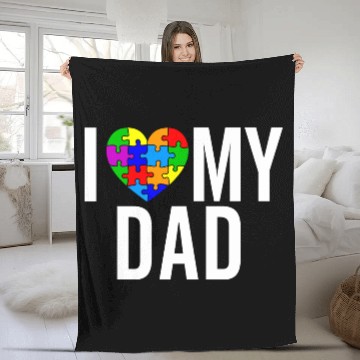 Discover I Love My DAD Fleece Blankets