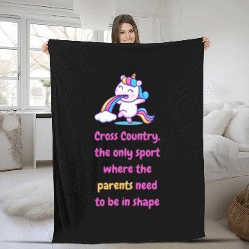 Discover High School Running Fleece Blankets, Cross Country Parent,