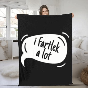 Discover Cross Country Run Fleece Blankets, I Fartlek A Lot, Unisex